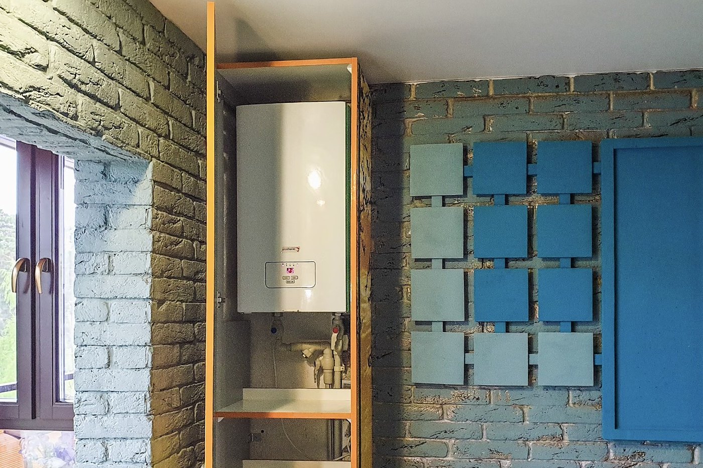 Newly fitted white panel radiator